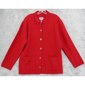 Chicos Sweater 2 US Large 12 Wool Cardigan Button Pockets Casual Holiday Knit